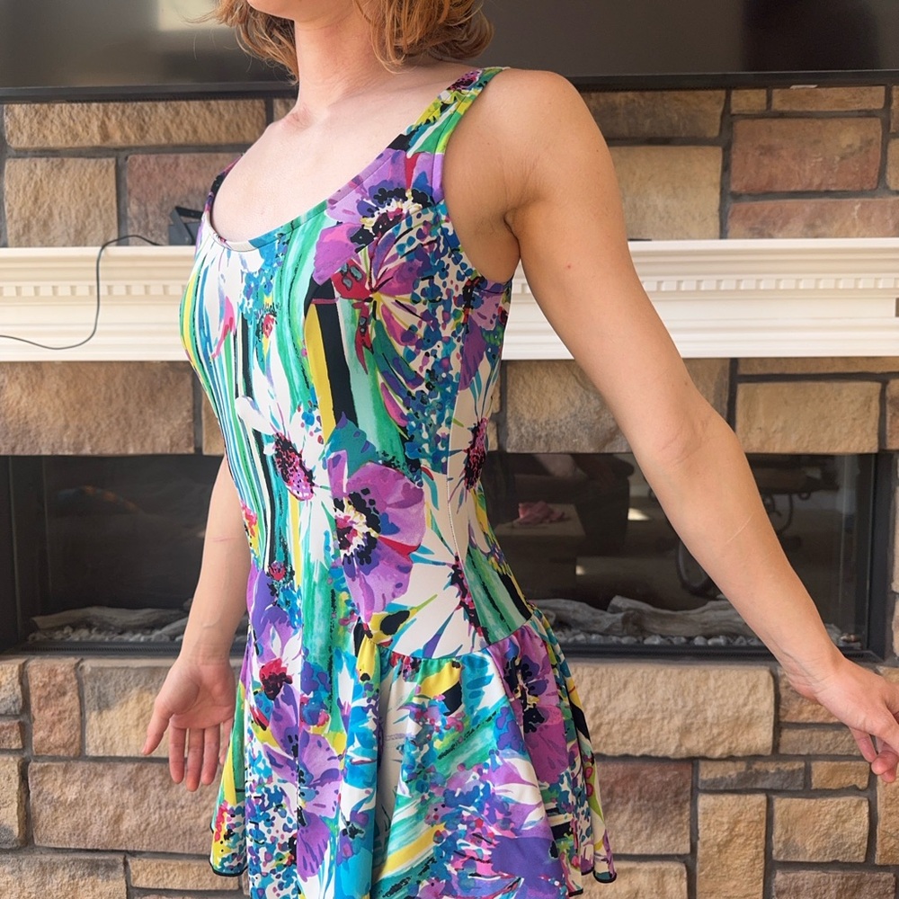 Floral Multicolor Sleeveless Dress